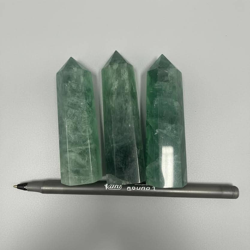 Green Fluorite Tower - Lot of 3