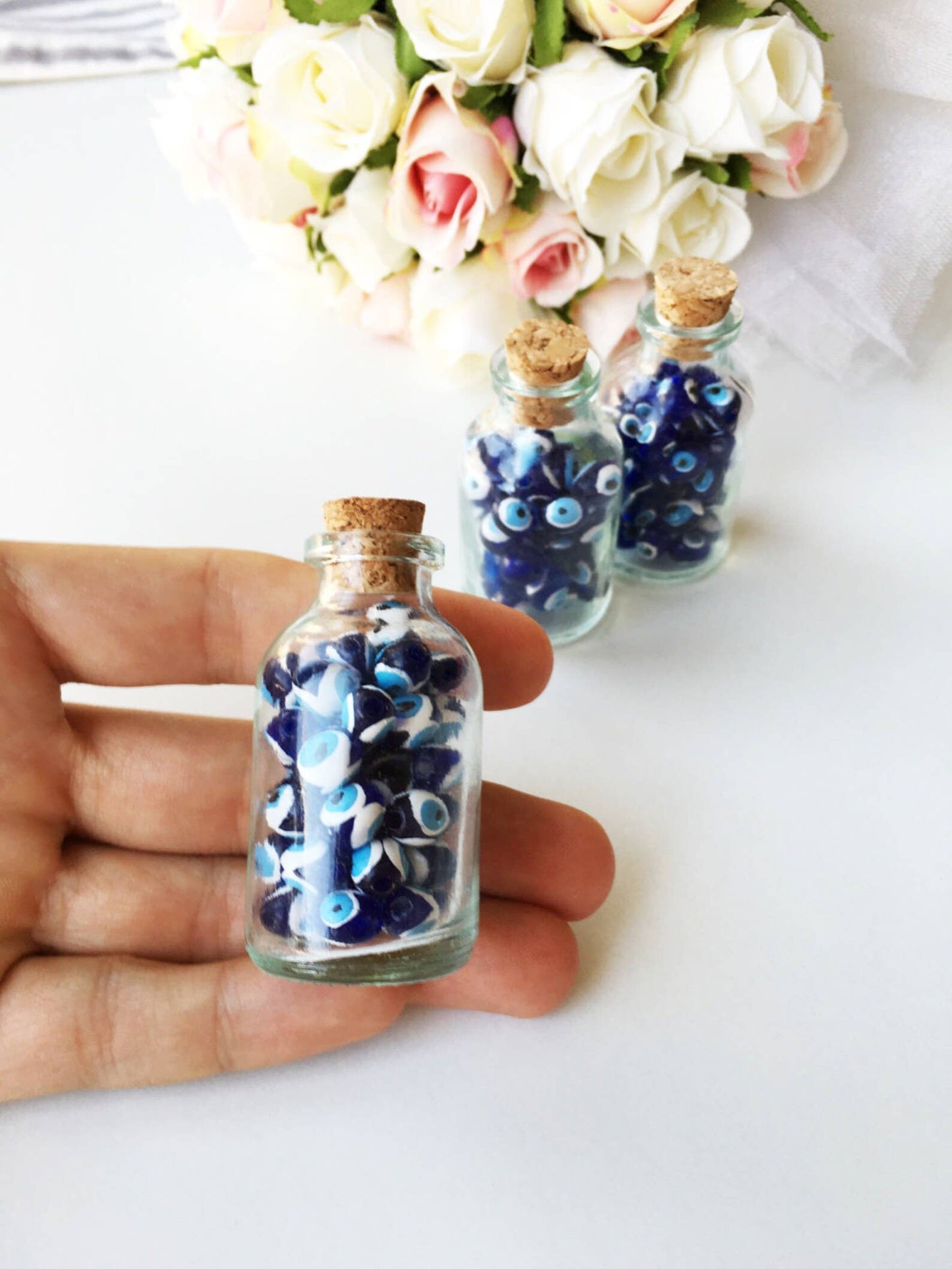 Evil eye bottle magnet, unique evil eye wedding favor,ย