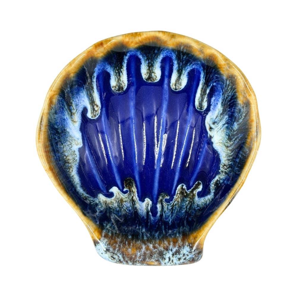 Ceramic Clam Shell Trinket Dish - Assorted