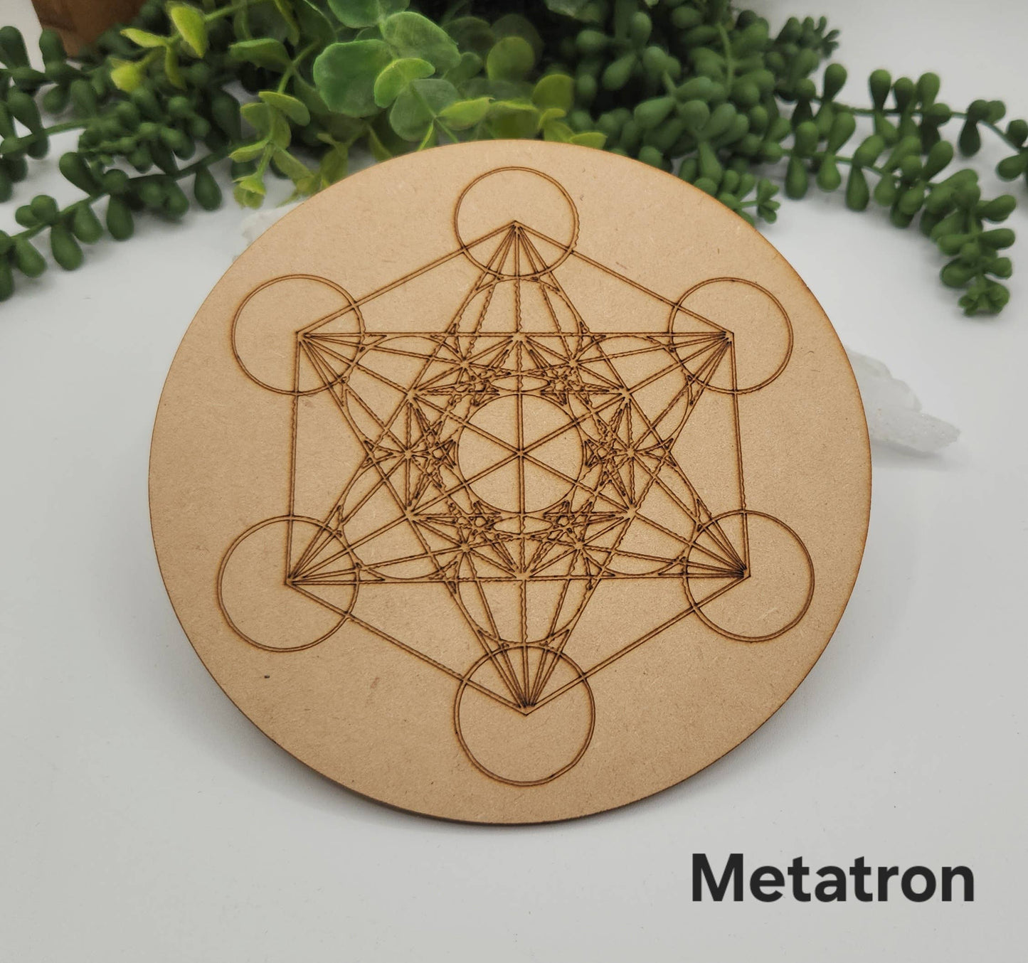 Chakra Crystal Set-Palmstone Shape-Yoga/Meditation Box-Wood
