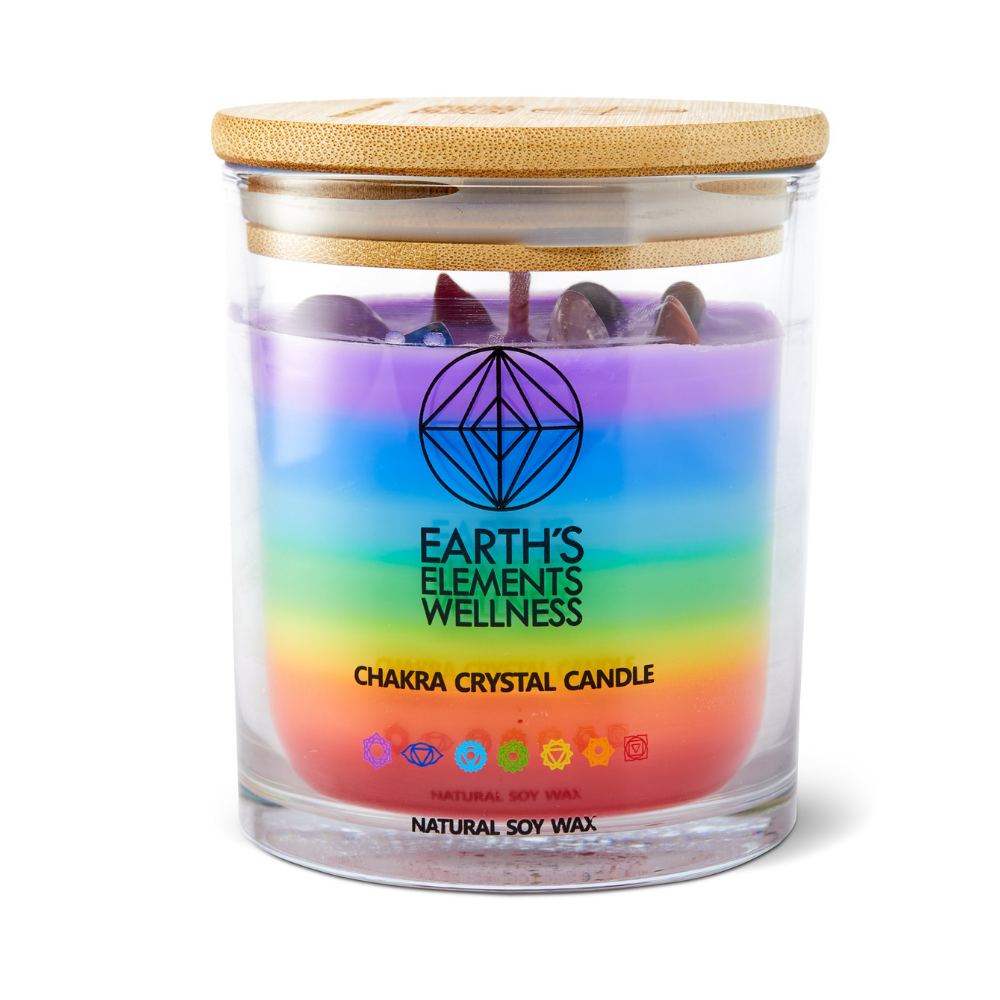Crystal Candle, 7 Chakra - pack of 6