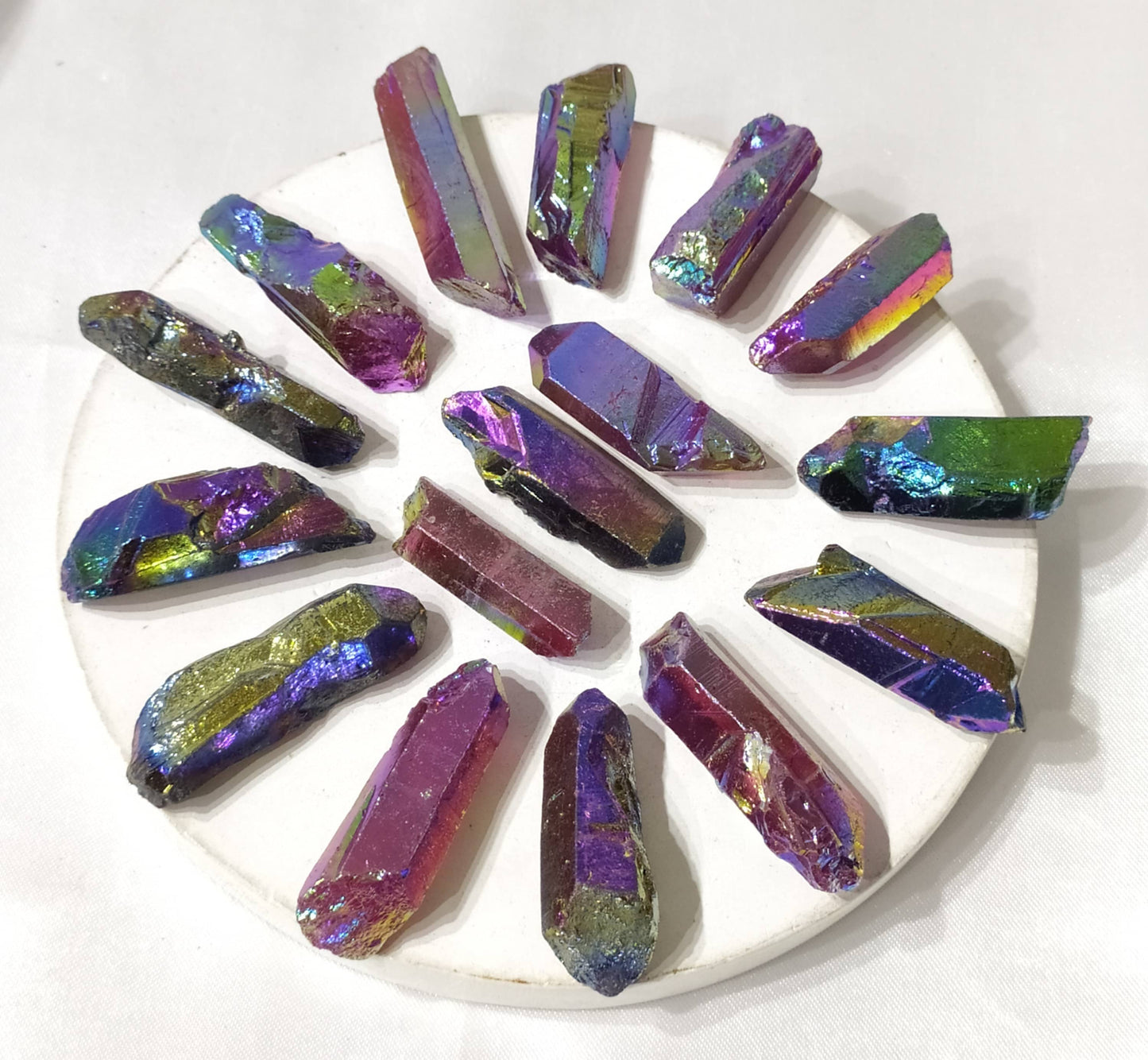 Angel Aura Quartz Point | Blue Aura Point | Raw Crystals