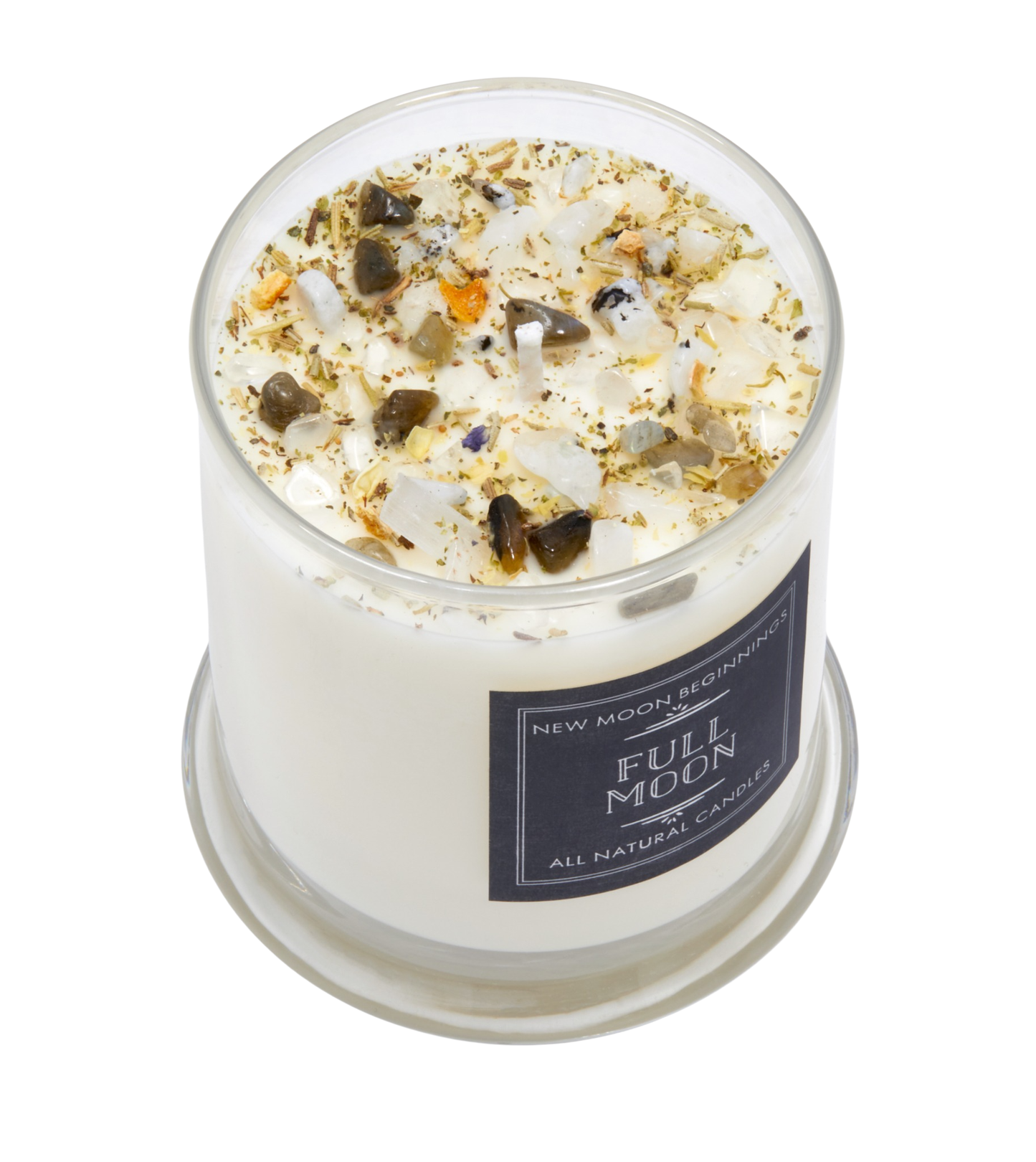 Full Moon Candle - Herb, Flower, Crystal & Candles