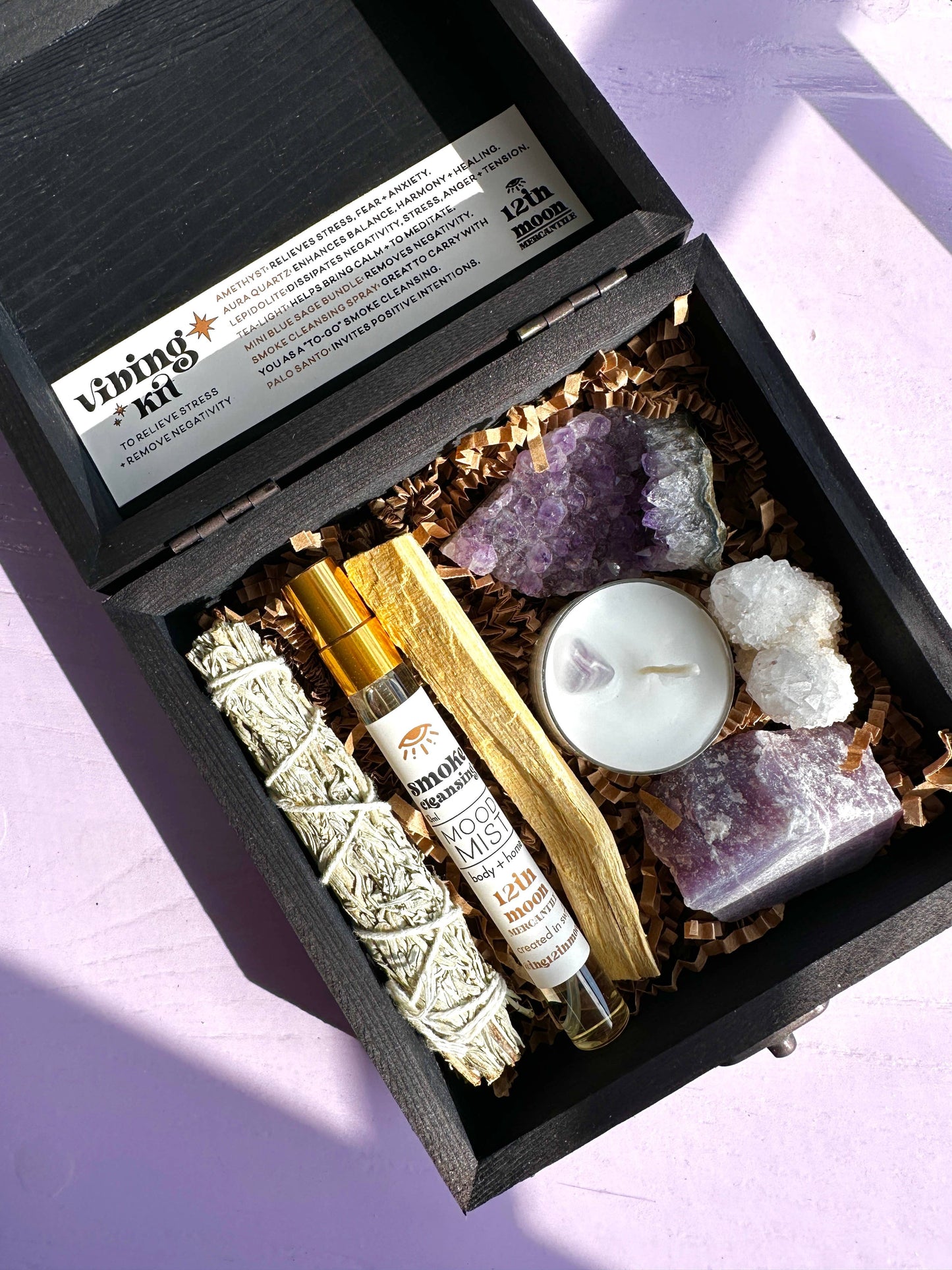 PROTECTING MY ENERGY KIT - Crystal Kit - Smudge - Sage -Palo