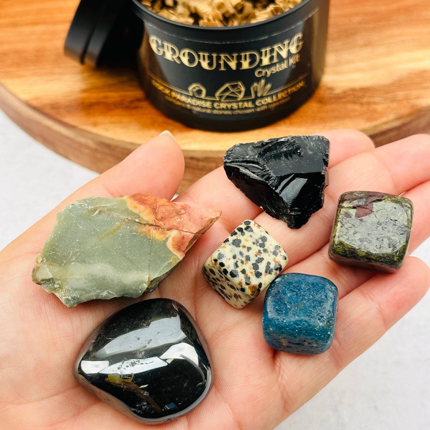 Grounding Crystal Kit - Set of Stones - Tin Collection