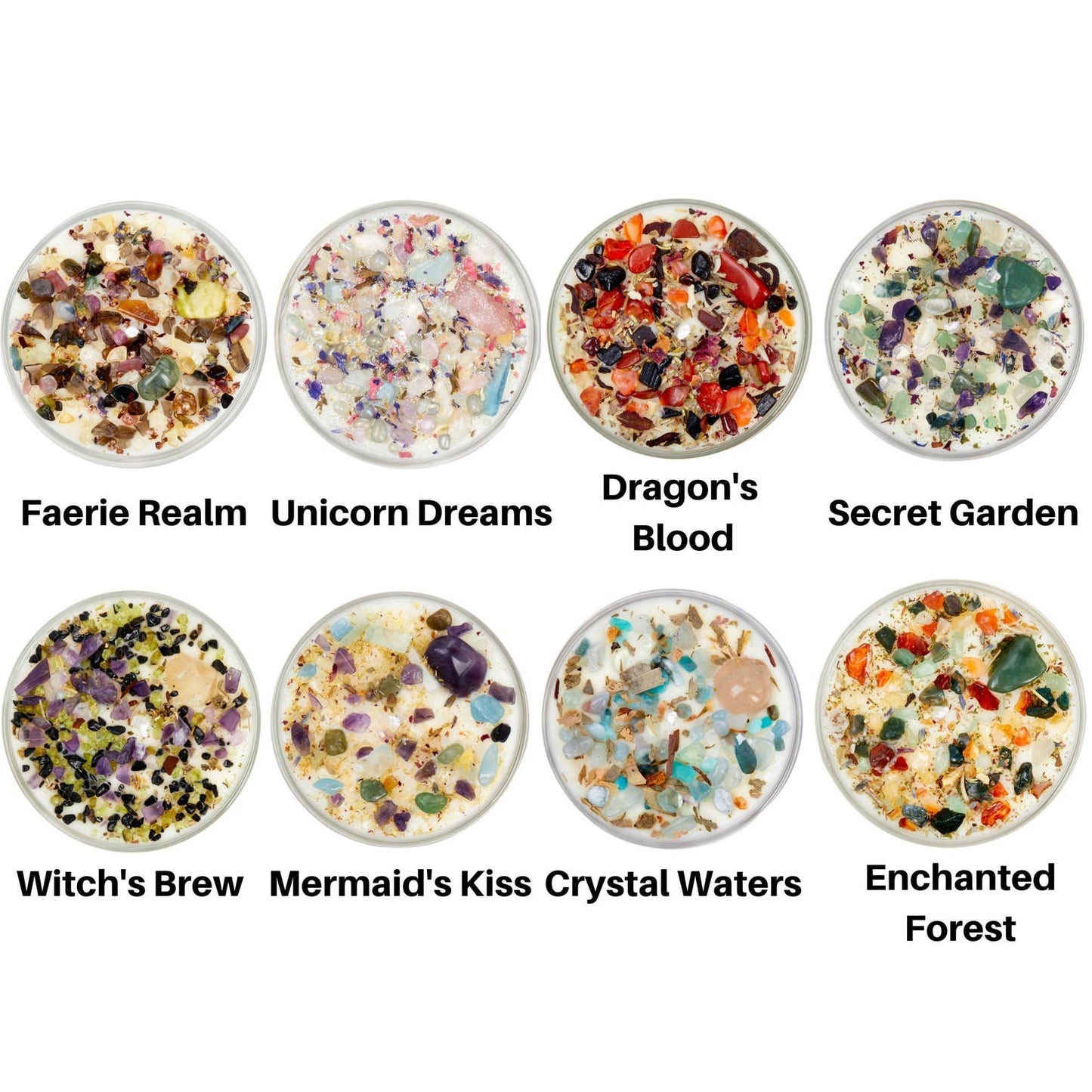 Mystical & Magical Candles, Spiritual Candle, Crystal Candle