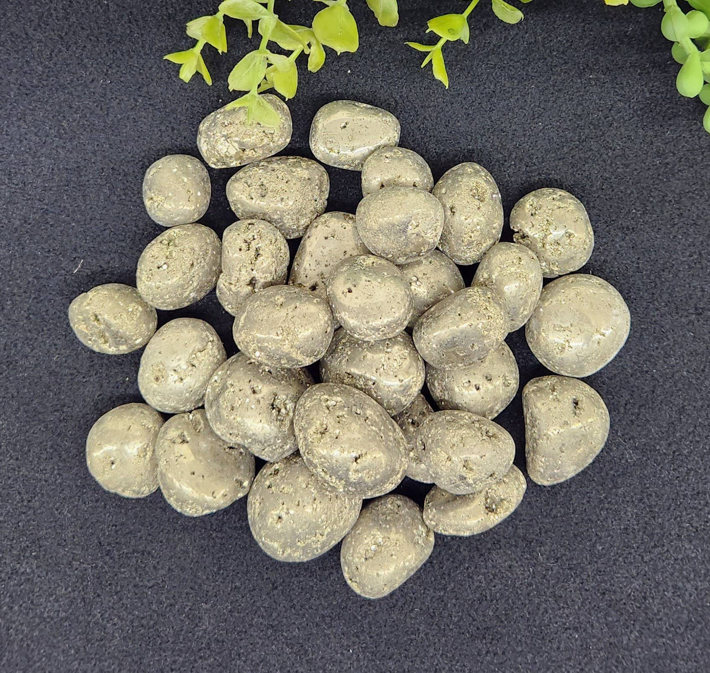 Pyrite (1kg/2.2 lbs.) Tumbled Stone 25 x 30mm