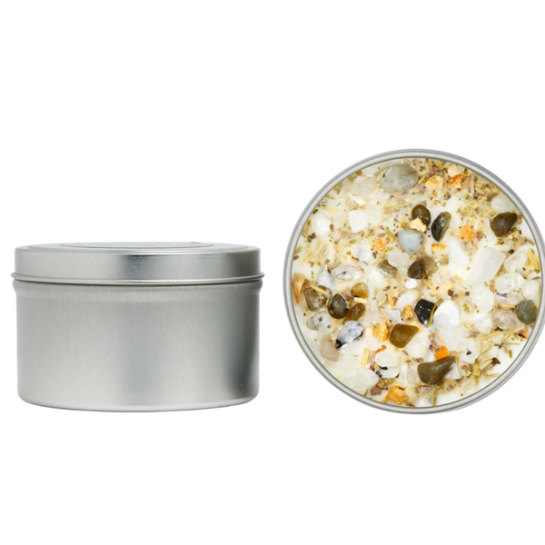 Full Moon Candle - Herb, Flower, Crystal & Candles
