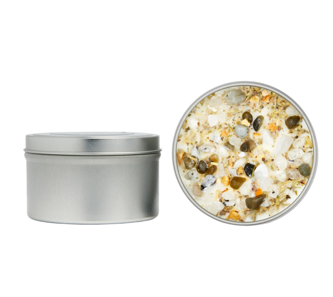 Full Moon Candle - Herb, Flower, Crystal & Candles