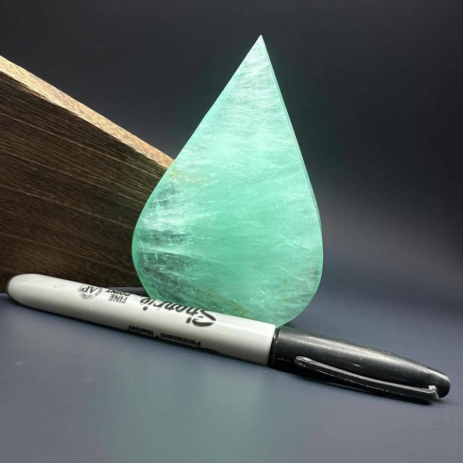 Mint Fluorite Standing Tear Drop