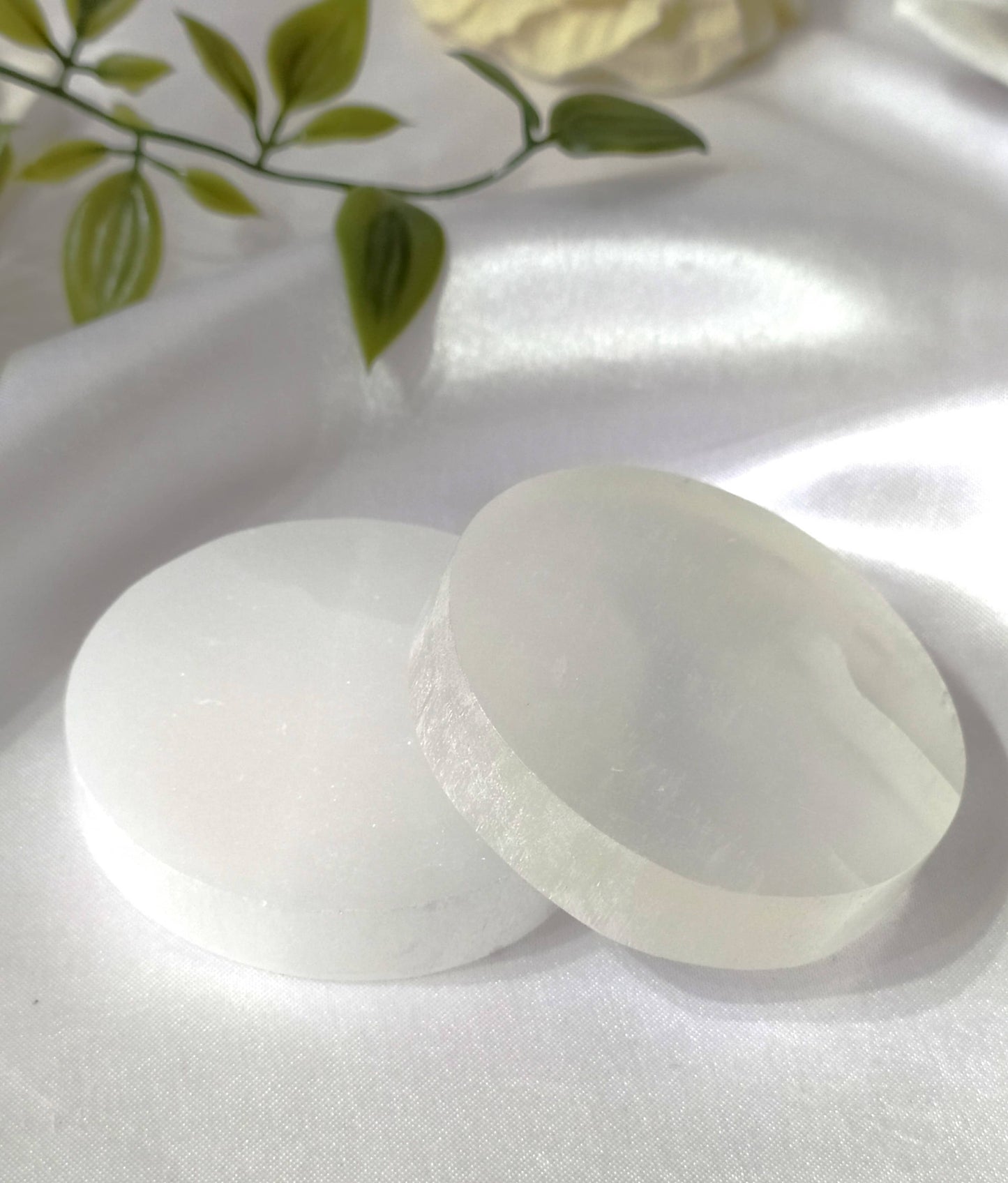 Selenite Charging Plate | Round Coaster | Selenite Plate