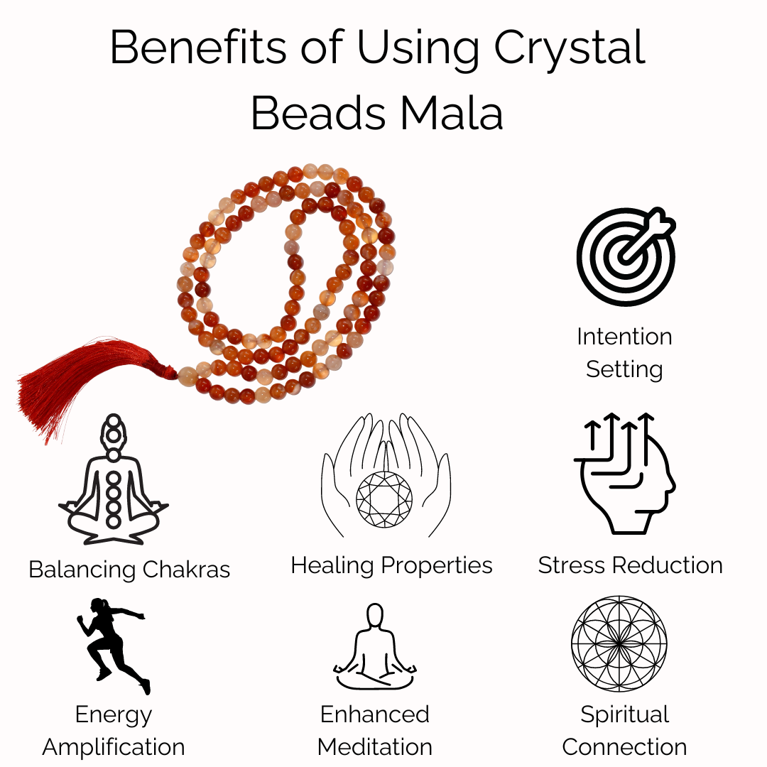 Gemstone Mala | Rose Quartz | 108 Prayer Beads Jap Mala