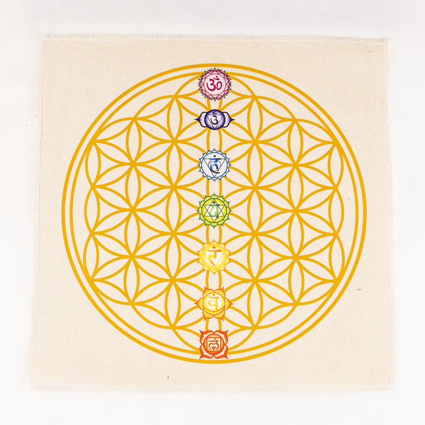 Crystal Grid Cloth |Sacred Geometry 7 Chakra For Energy Work