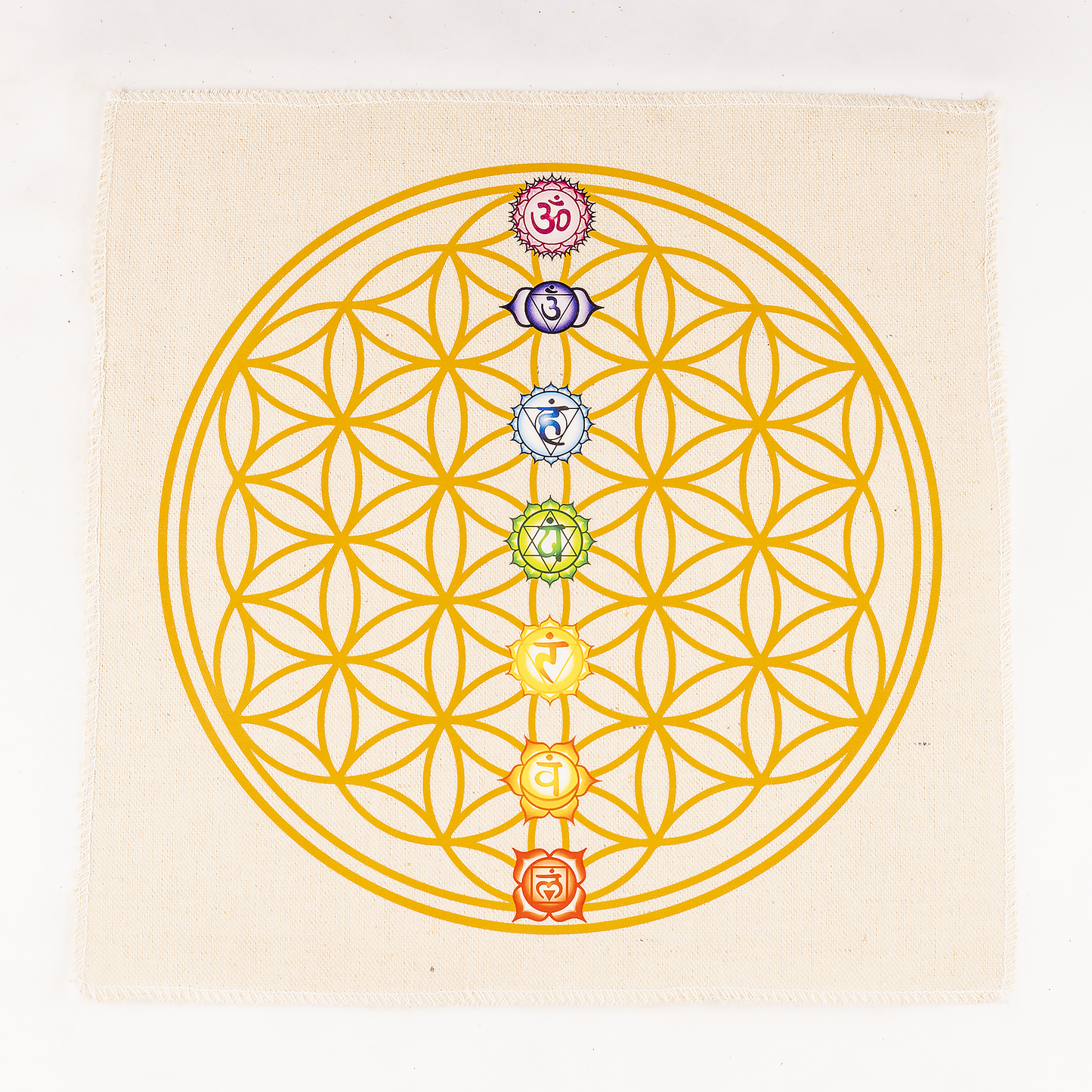 Crystal Grid Cloth |Sacred Geometry 7 Chakra For Energy Work