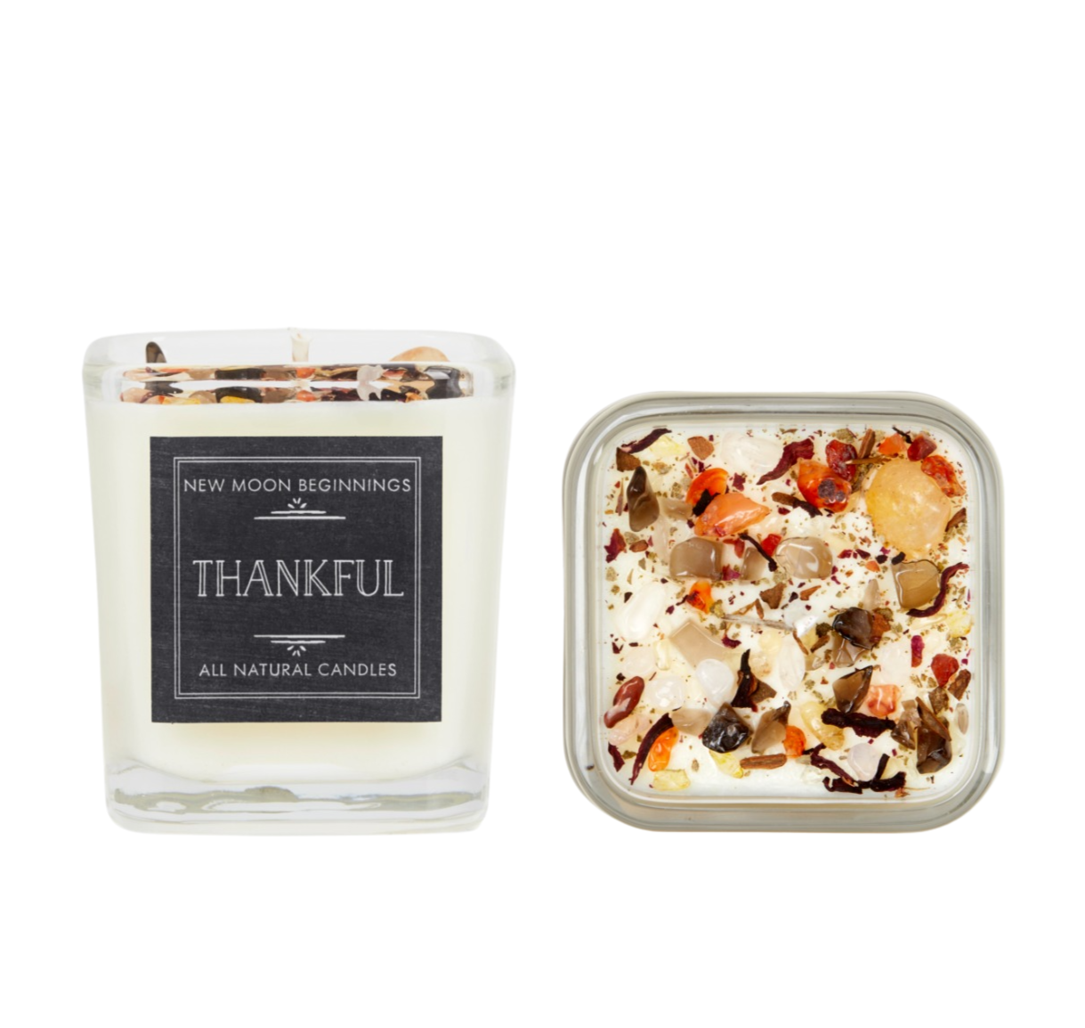 Thankful Candle - Soy Candles Crystal Candles - Fall Candles