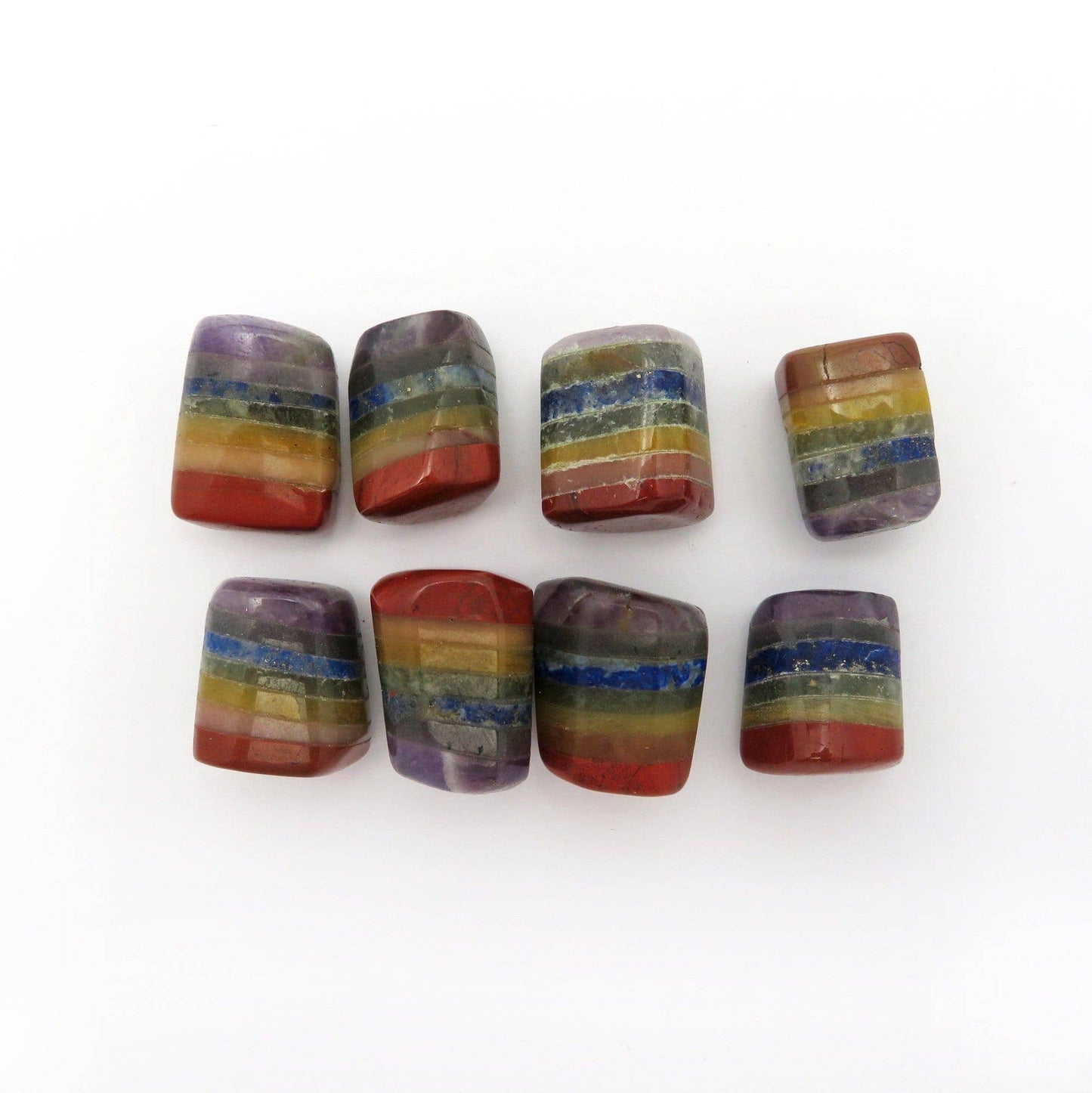 Seven Chakra Tumbled Stone - 7 Bonded Stones - Metaphysical