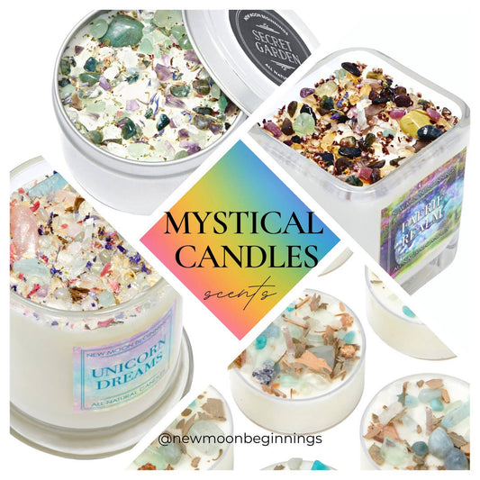 Mystical & Magical Candles, Spiritual Candle, Crystal Candle