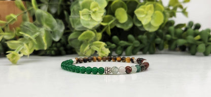 ABUNDANCE - Green Jade, Yellow Tiger Eye and Bloodstone 4MM