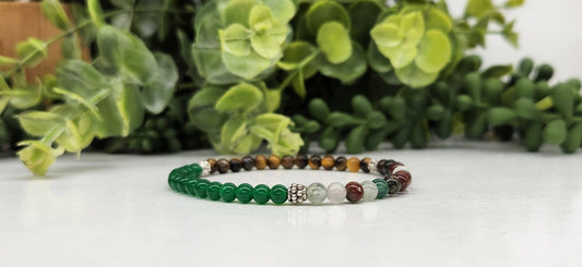 ABUNDANCE - Green Jade, Yellow Tiger Eye and Bloodstone 4MM