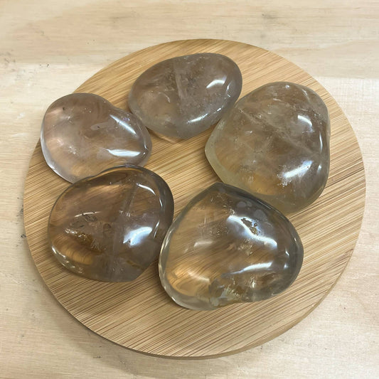 Smoky & Clear Quartz Hearts 4 pcs