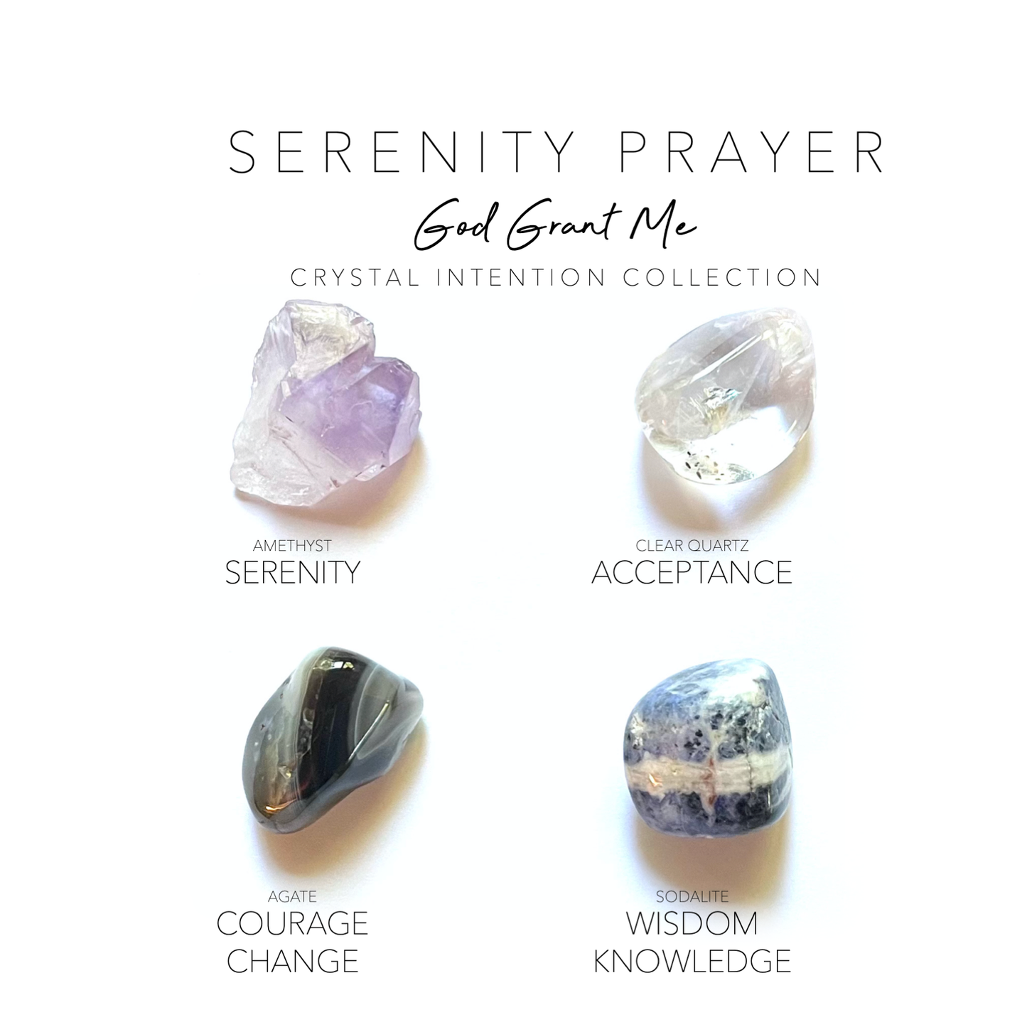 Serenity Prayer Collection - crystals and stones set