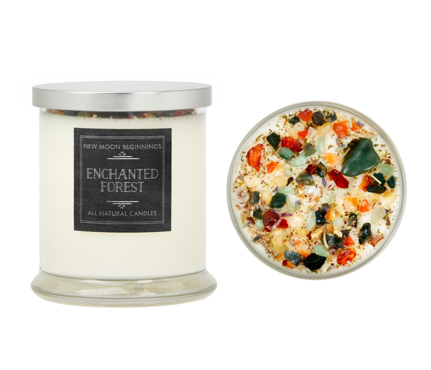 Mystical & Magical Candles, Spiritual Candle, Crystal Candle