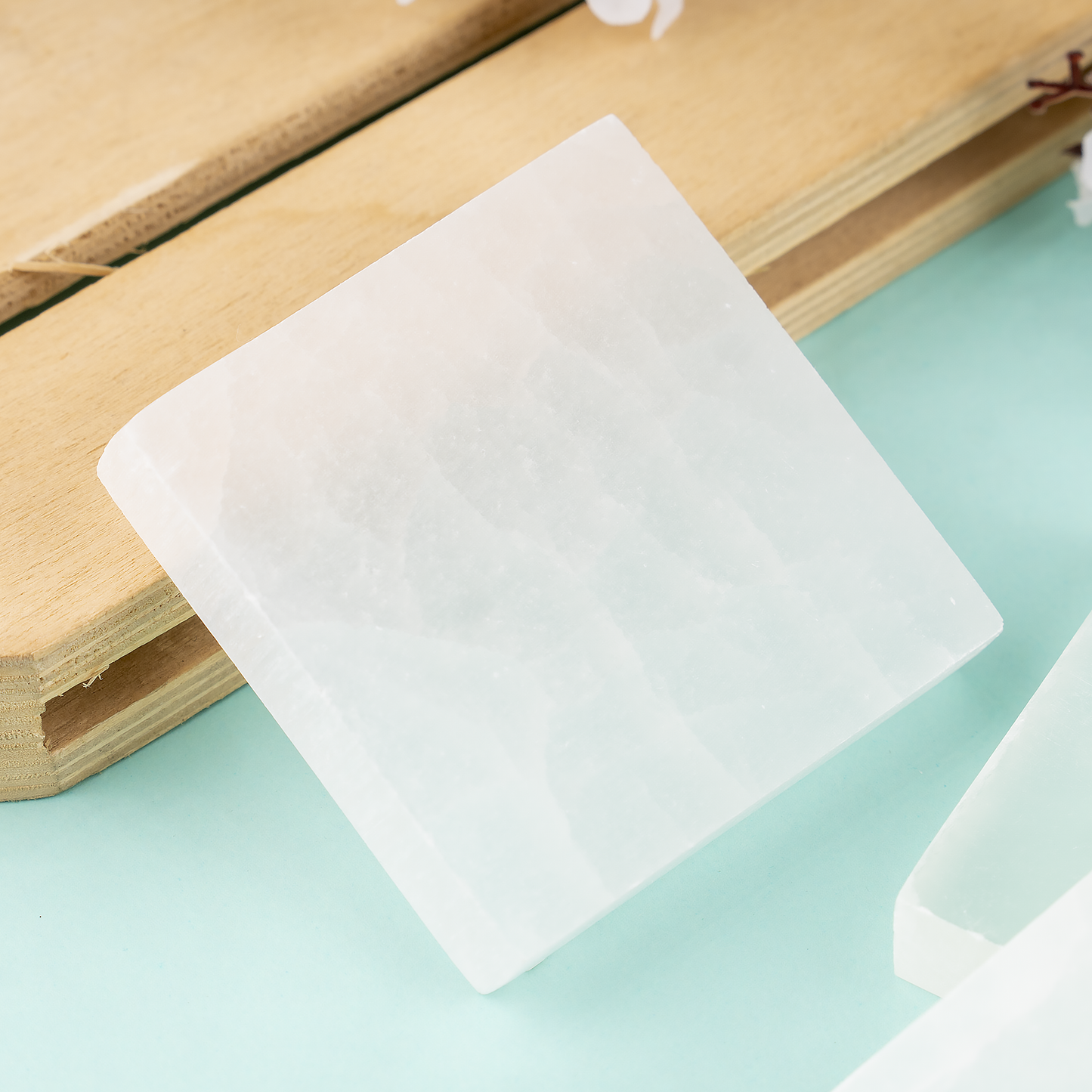 Selenite Charging Plate | Round Coaster | Selenite Plate
