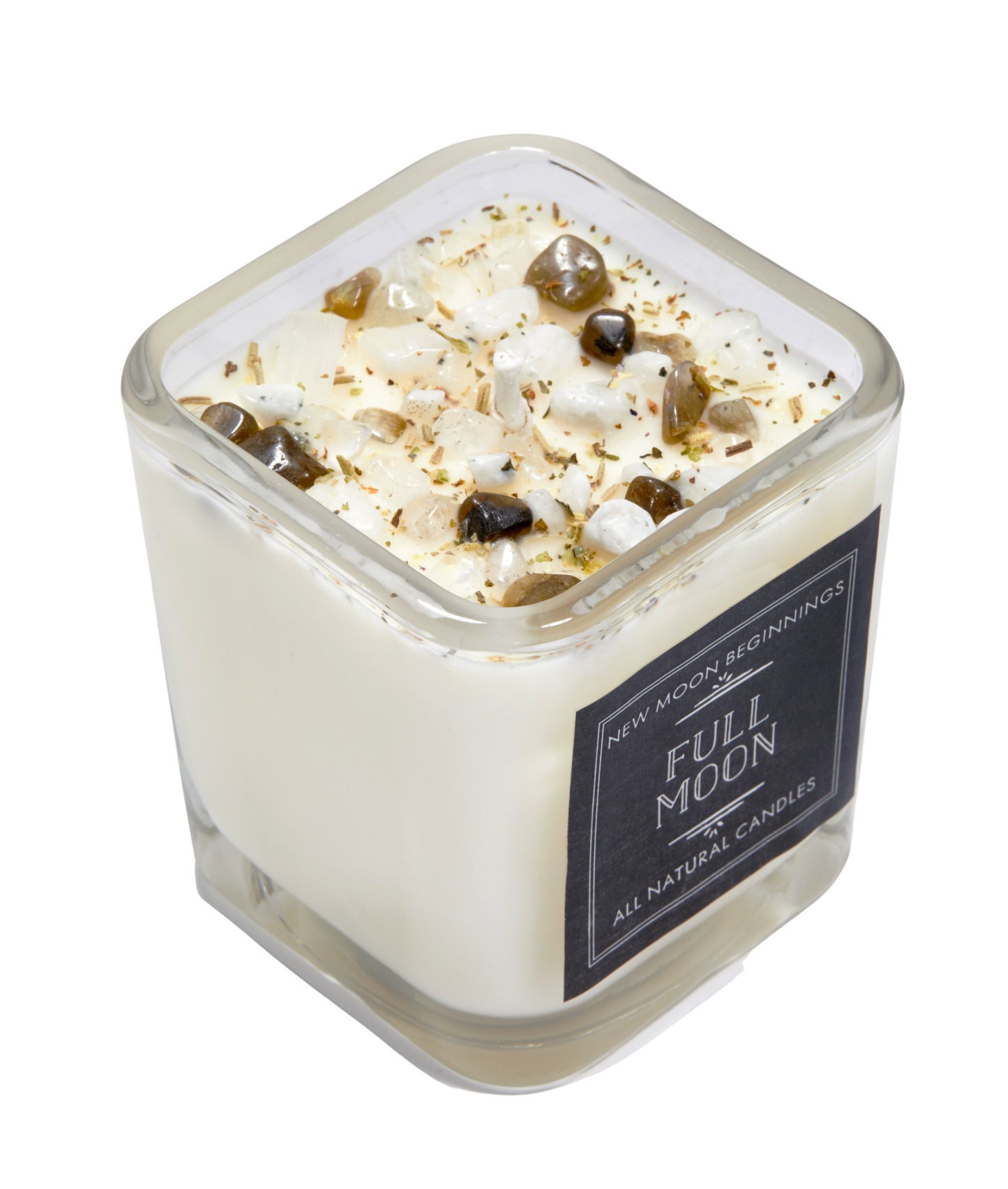Full Moon Candle - Herb, Flower, Crystal & Candles