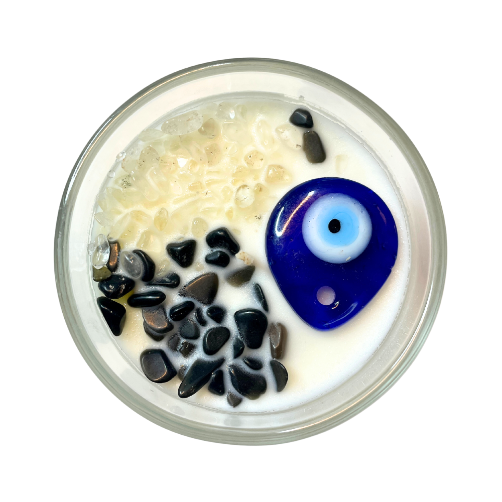 Crystal Candle, Evil Eye Protection - pack of 6