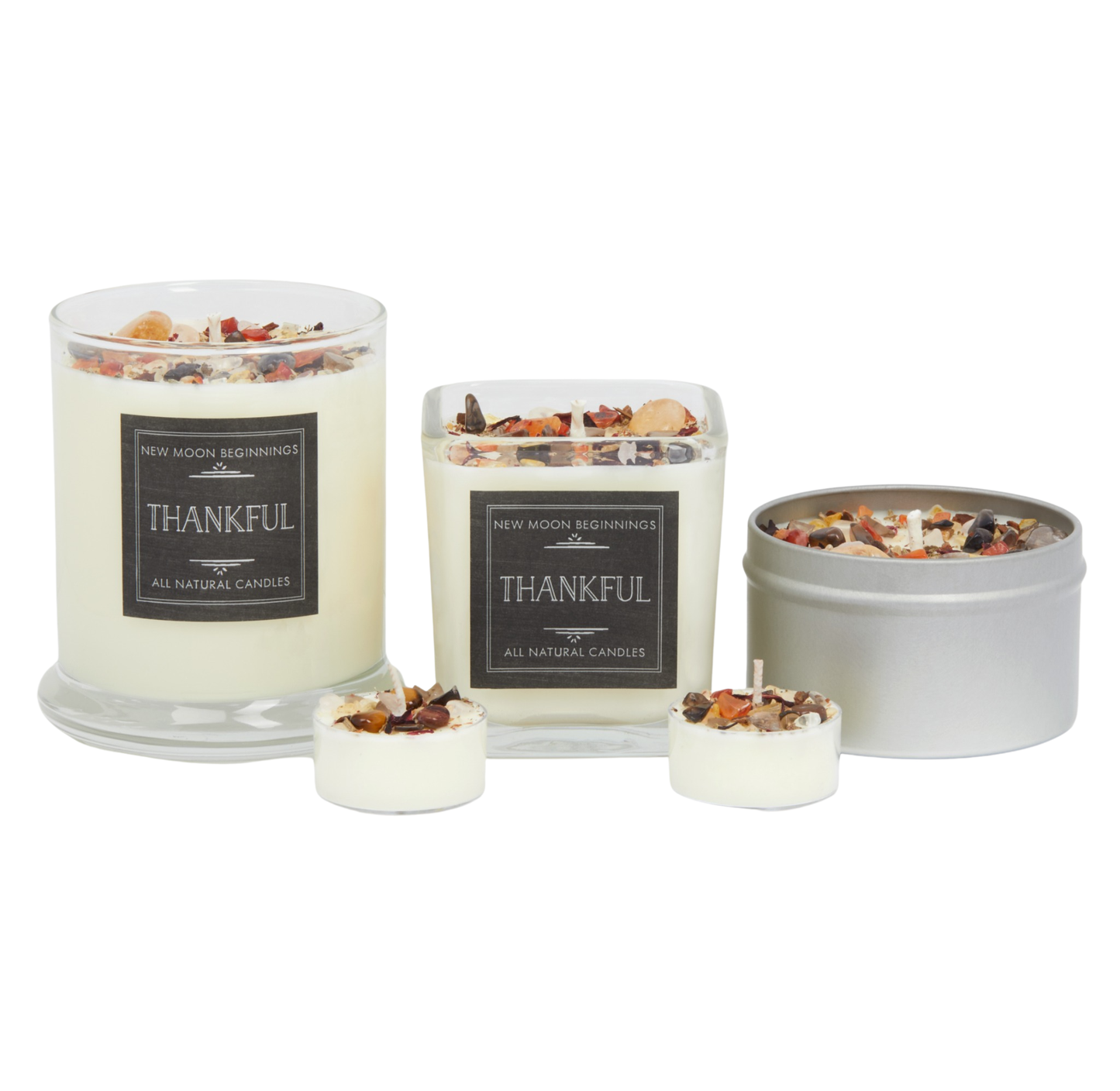 Thankful Candle - Soy Candles Crystal Candles - Fall Candles