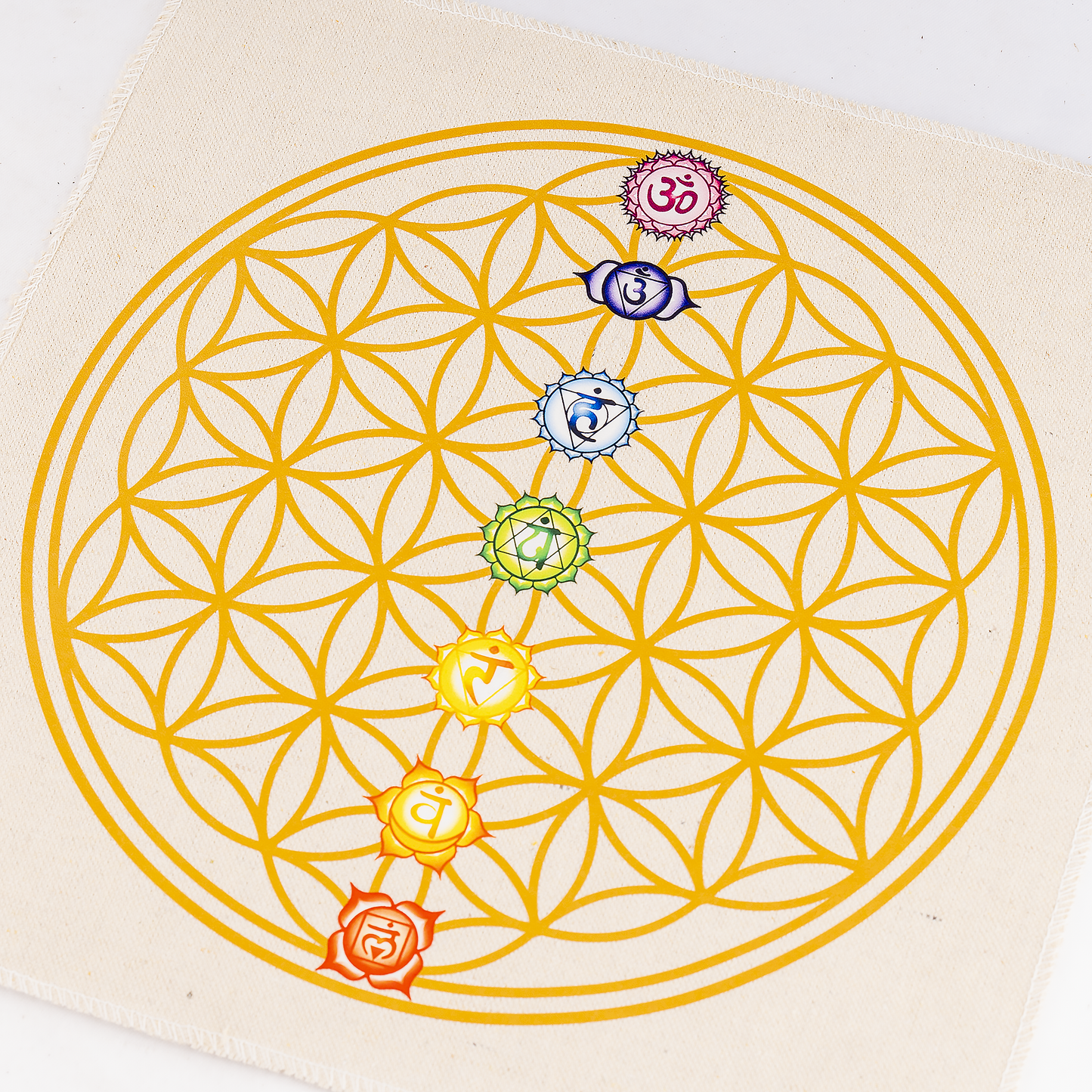Crystal Grid Cloth |Sacred Geometry 7 Chakra For Energy Work