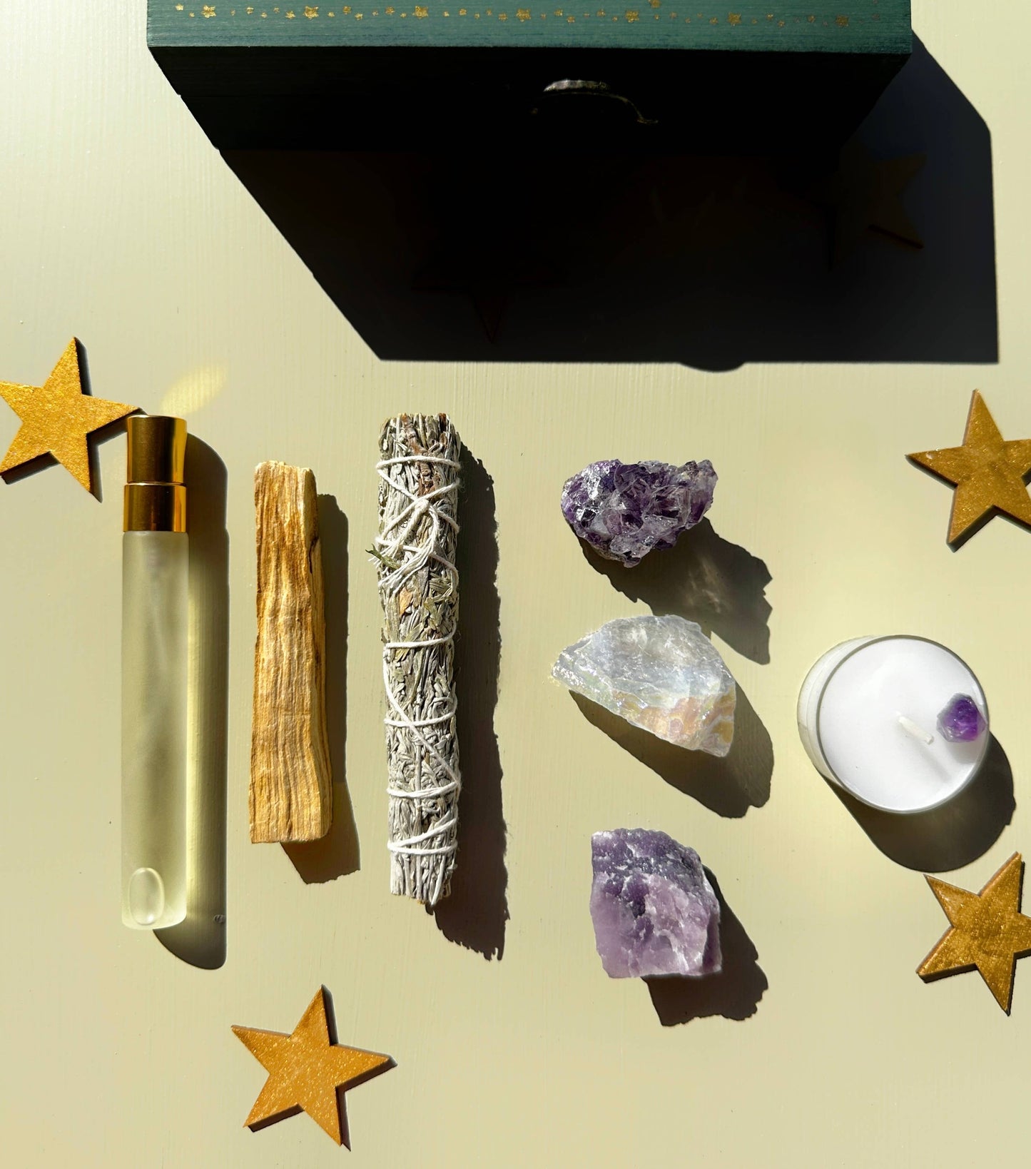 PROTECTING MY ENERGY KIT - Crystal Kit - Smudge - Sage -Palo