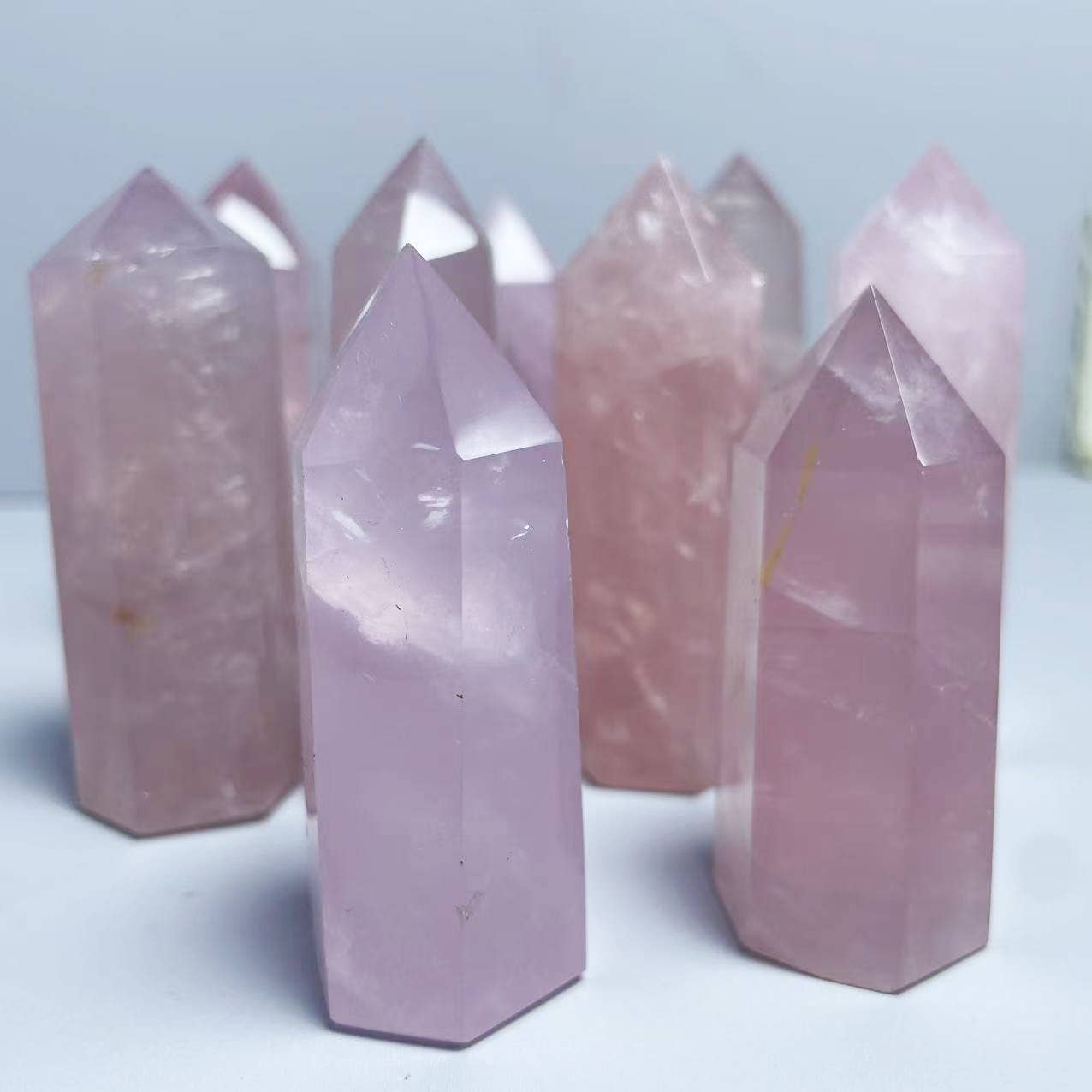 Rose Quartz Tower Natural Polished Crystal Point 2.5-5"