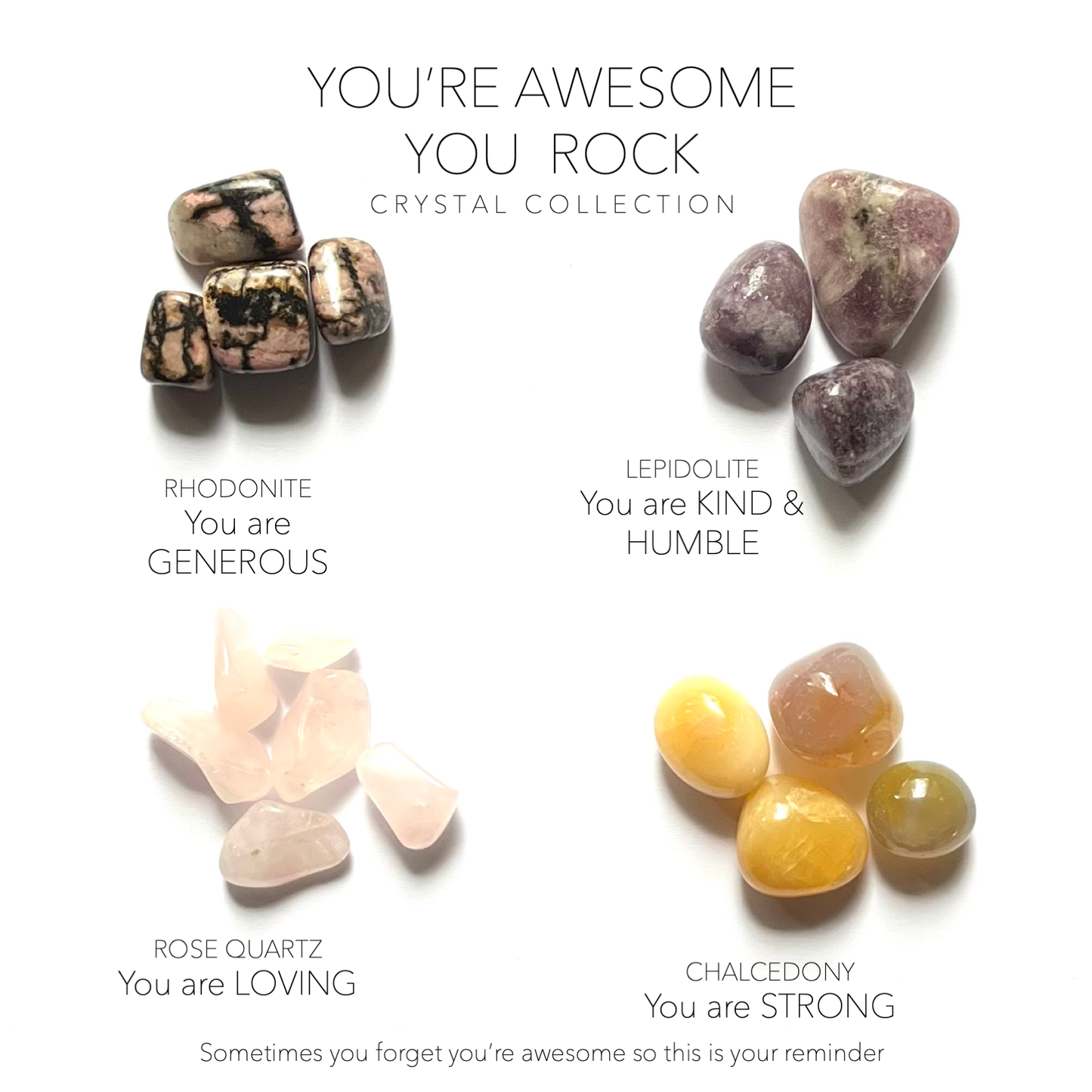 YOU'RE AWESOME-  Rox Box - Crystals and Stones gift set kit