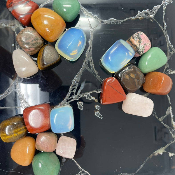 7 Chakra Healing Stones sets, 2-3 CM, 1 set