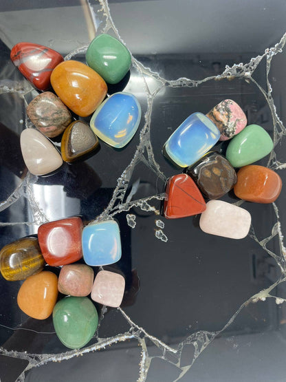 7 Chakra Healing Stones sets, 2-3 CM, 1 set