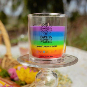 Crystal Candle, 7 Chakra - pack of 6
