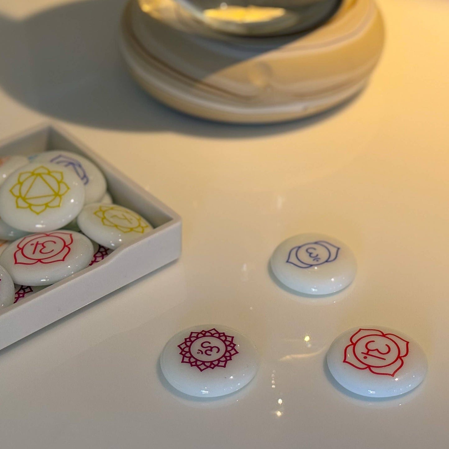 Chakra & Connection Glass Stone Assortment, Meditation Tool