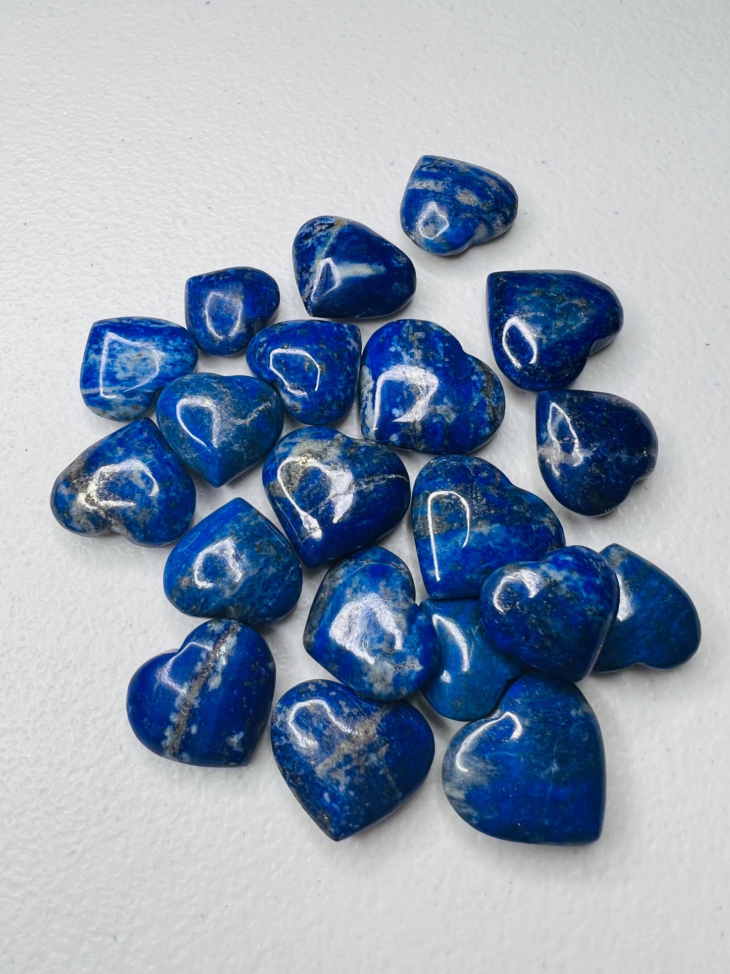 Lapis lazuli Crystal Heart Carvings 10pc Lot