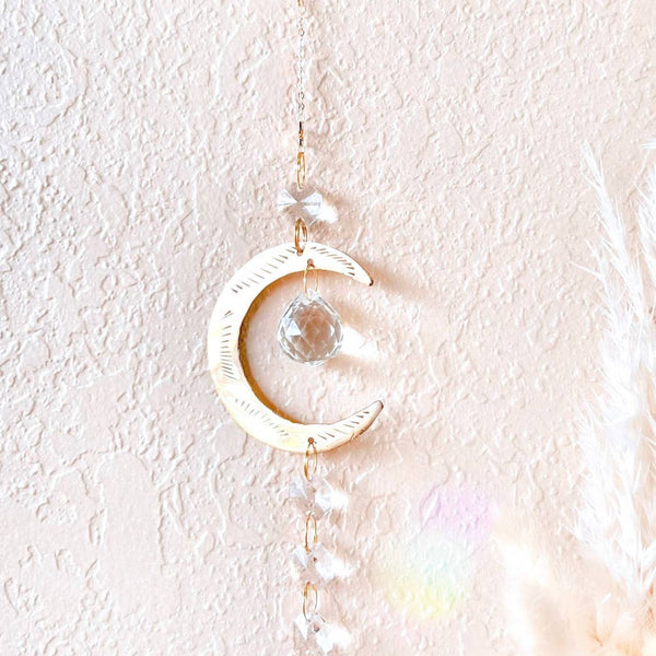 MOON Suncatcher - Rainbow Maker - Wall Decor - Rainbow Prism