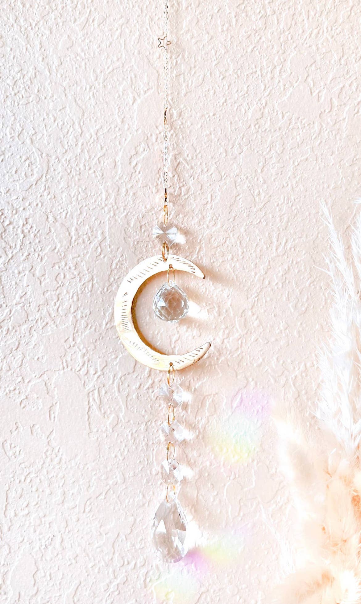 MOON Suncatcher - Rainbow Maker - Wall Decor - Rainbow Prism