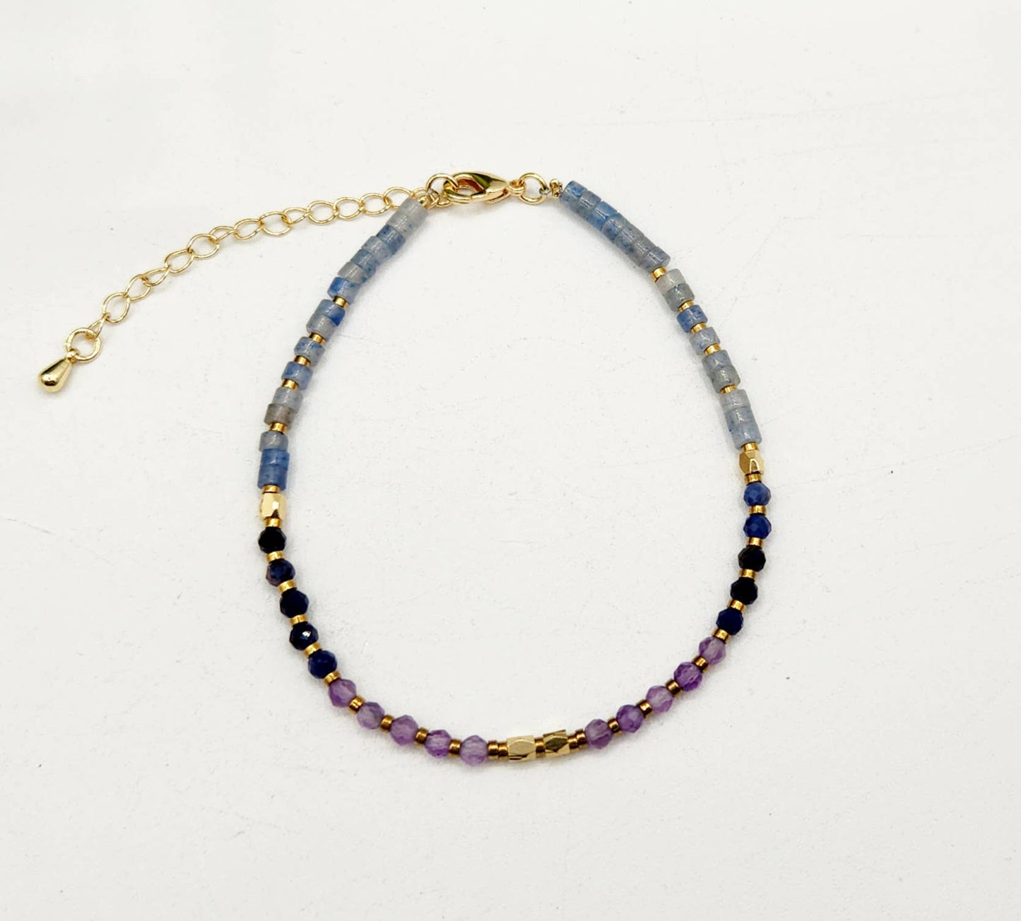ANXIETY SUPPORT-Amethyst/Sodalite/Blue Aventurine -Bracelet
