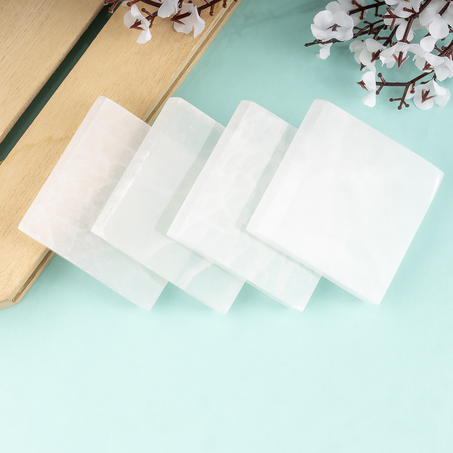 Selenite Charging Plate | Round Coaster | Selenite Plate