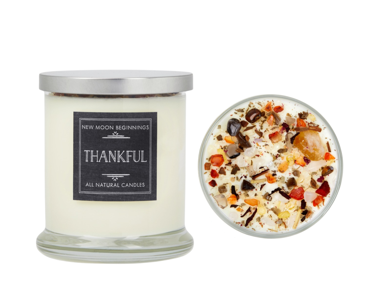 Thankful Candle - Soy Candles Crystal Candles - Fall Candles