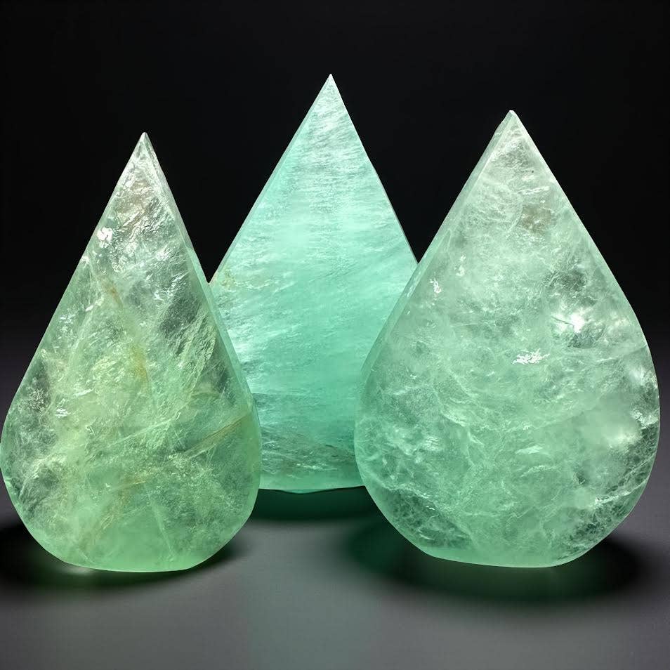 Mint Fluorite Standing Tear Drop
