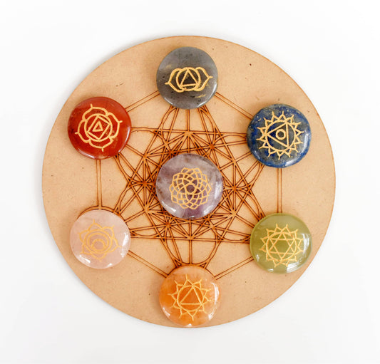 Round Stones Set | 7 Chakra Reiki | Chakra Crystals Set