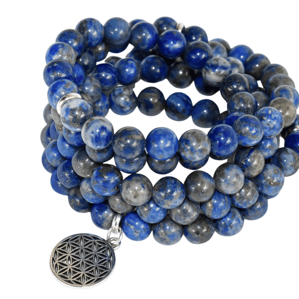 108 Prayer Beads | Lapis Lazuli | Crystals Mala Bracelet
