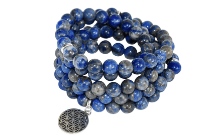 108 Prayer Beads | Lapis Lazuli | Crystals Mala Bracelet