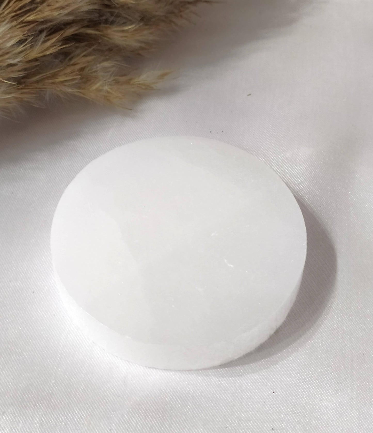 Selenite Charging Plate | Round Coaster | Selenite Plate