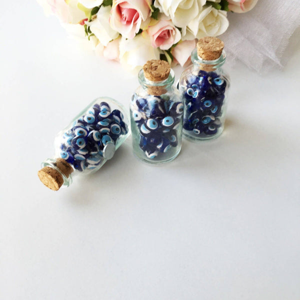 Evil eye bottle magnet, unique evil eye wedding favor, 
